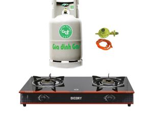 Bộ Bếp Gas Đôi Gia Đình Xám 12kg